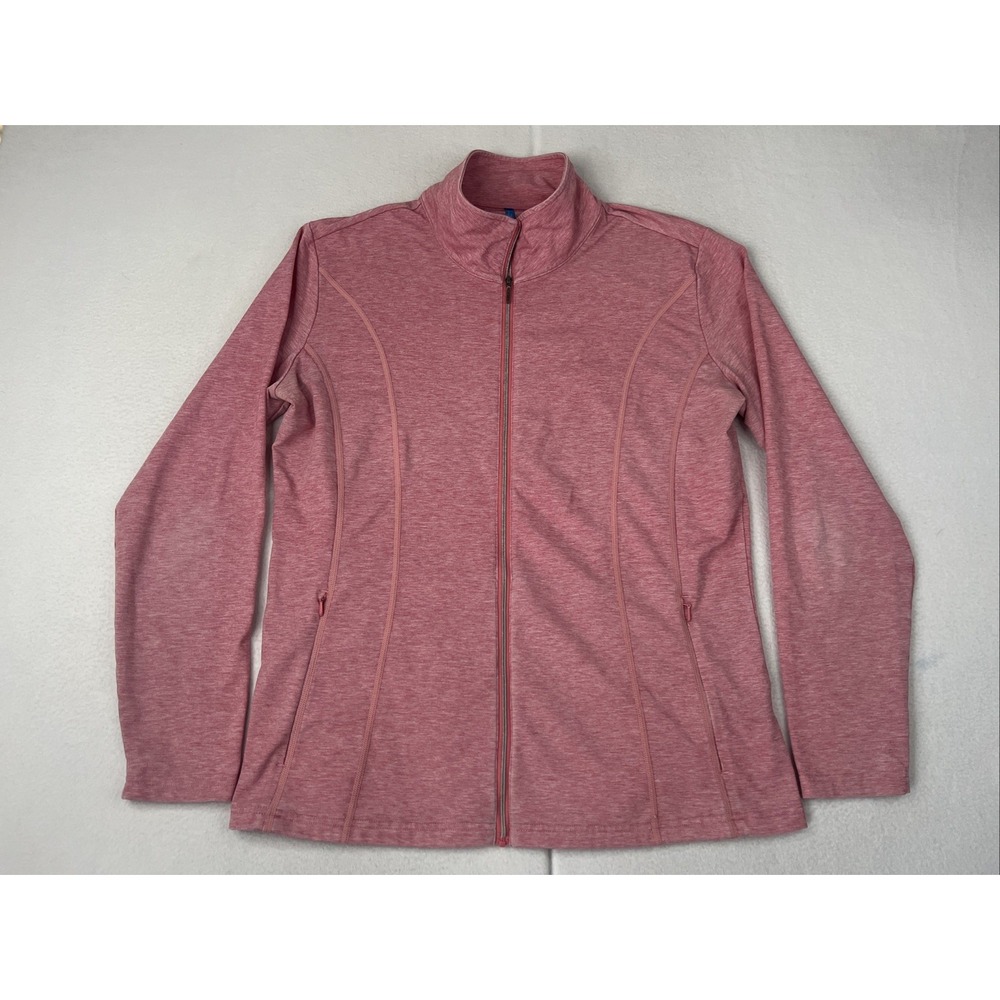 KUHL Bandita Pink Full Zip Jacket Womens Size L Space-Dyed Lightweight Gorpcore